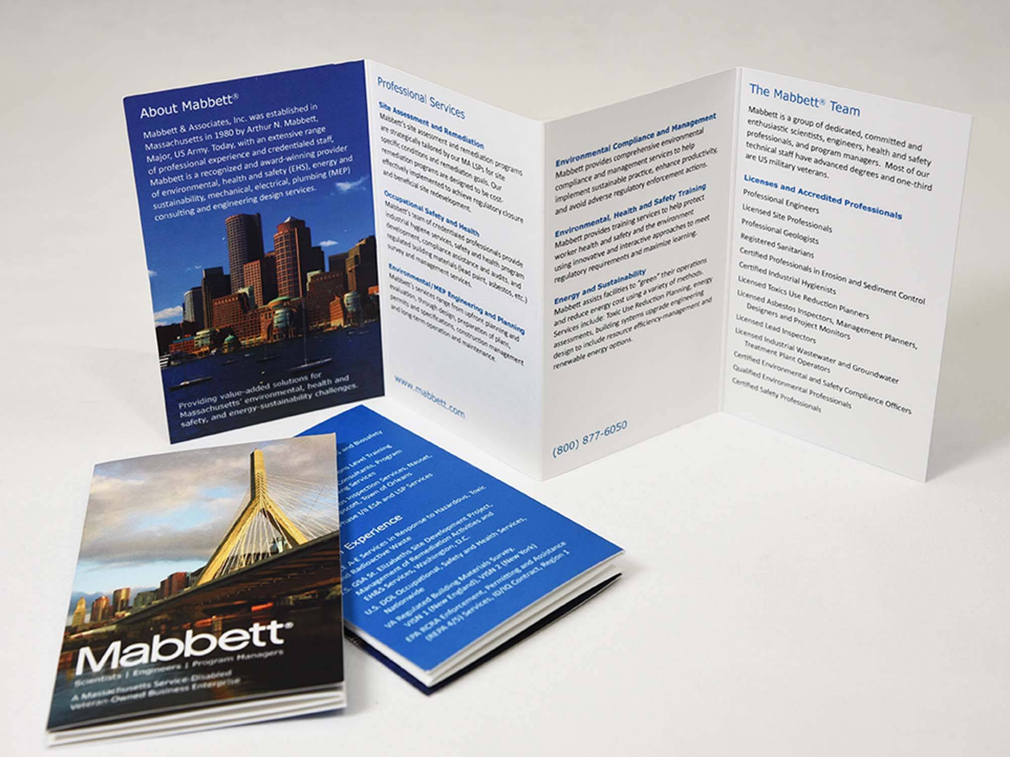 pocket sized accordion fold brochure