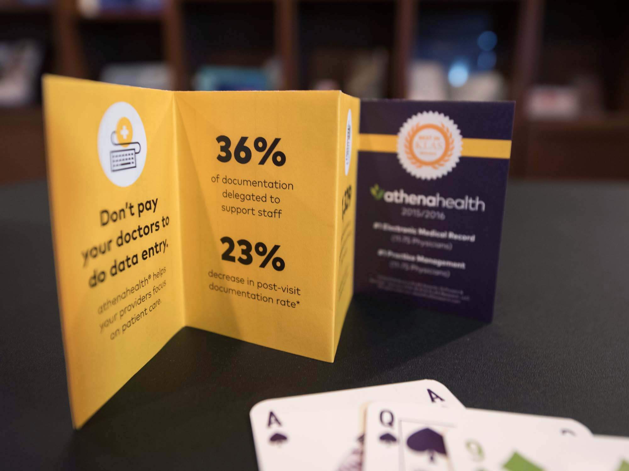 athenahealth playing cards direct mail campaign