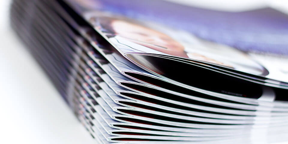 stack of catalogs